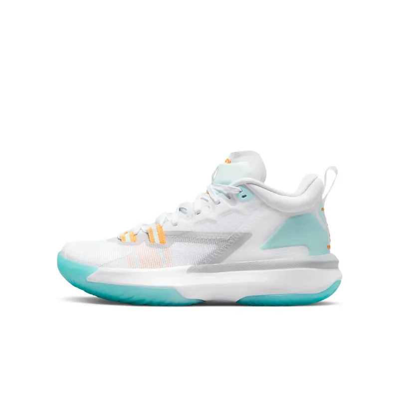 Nike Zion 1 “White / Laser Orange / Dynamic Turquoise / Black” (DA3131-101)