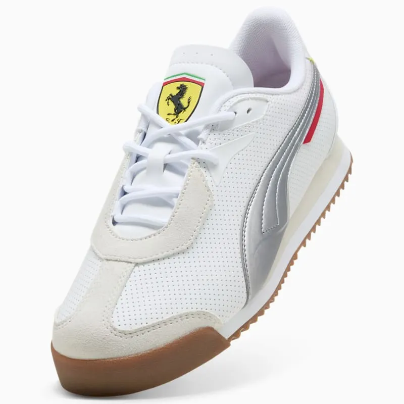 Puma Roma S Scuderia Ferrari White Aged Silver (308909-02)