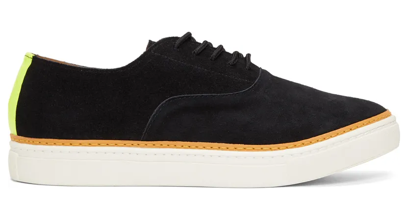 Junya Watanabe Black Suede Reflector Sneakers (WB-K108-051)
