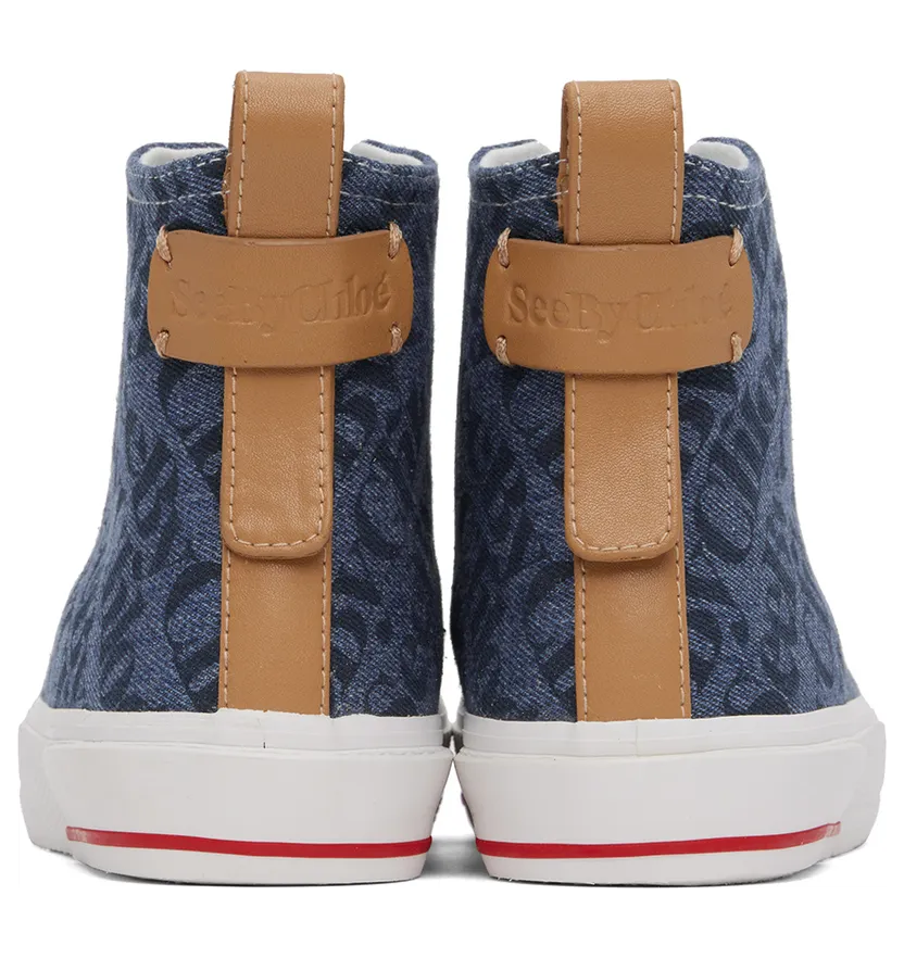 See by Chloé Navy Aryana Sneakers (SB37111A 14260) (2)