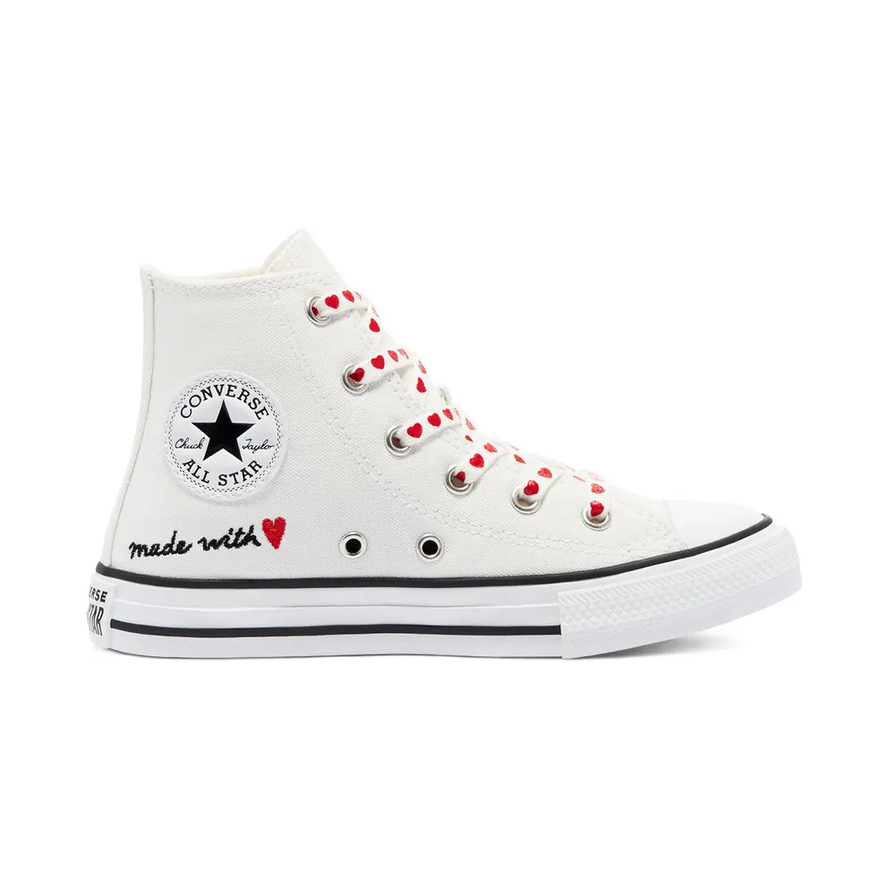 Converse Valentine’s Day Chuck Taylor All Star High Top Vintage White/university Red (671125C)