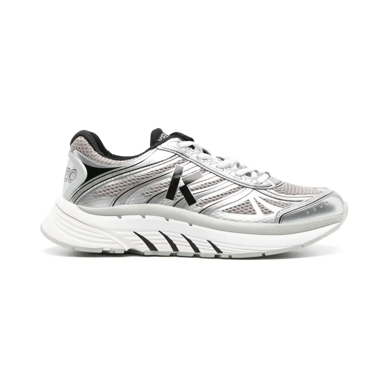 Kenzo Pace Mesh-Sneakers im Metallic-Look “Grey” (FE55SN070F64)