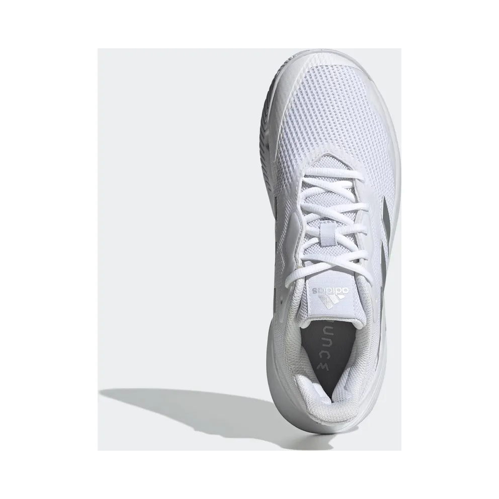 Adidas Courtjam Control Tennis Shoes Cloud White / Silver Metallic / Cloud White (GY1334)