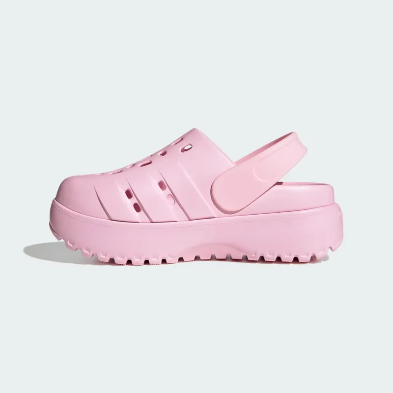 adidas Adilette Platform Clogs “Clear Pink / Clear Pink / Clear Pink” (JR2626)