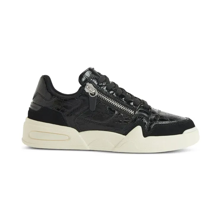 Giuseppe Zanotti met krokodillenprint en rits “Black” (RM60002002)