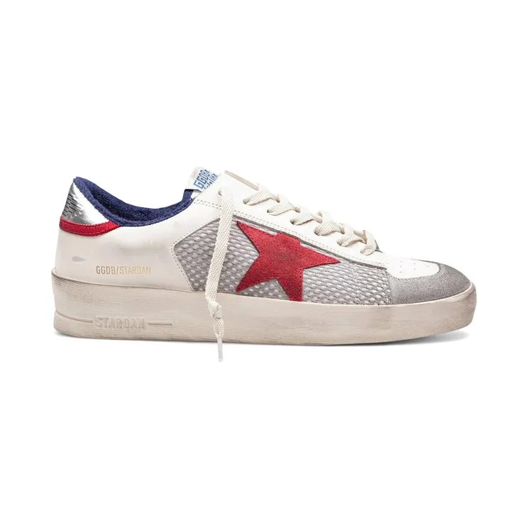 Golden Goose Stardan White Grey Red (GMF00667.F007556.83102)