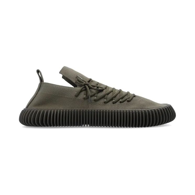Bottega Veneta Ripple Fabric Trainer Khaki Green (690112V1T103398)