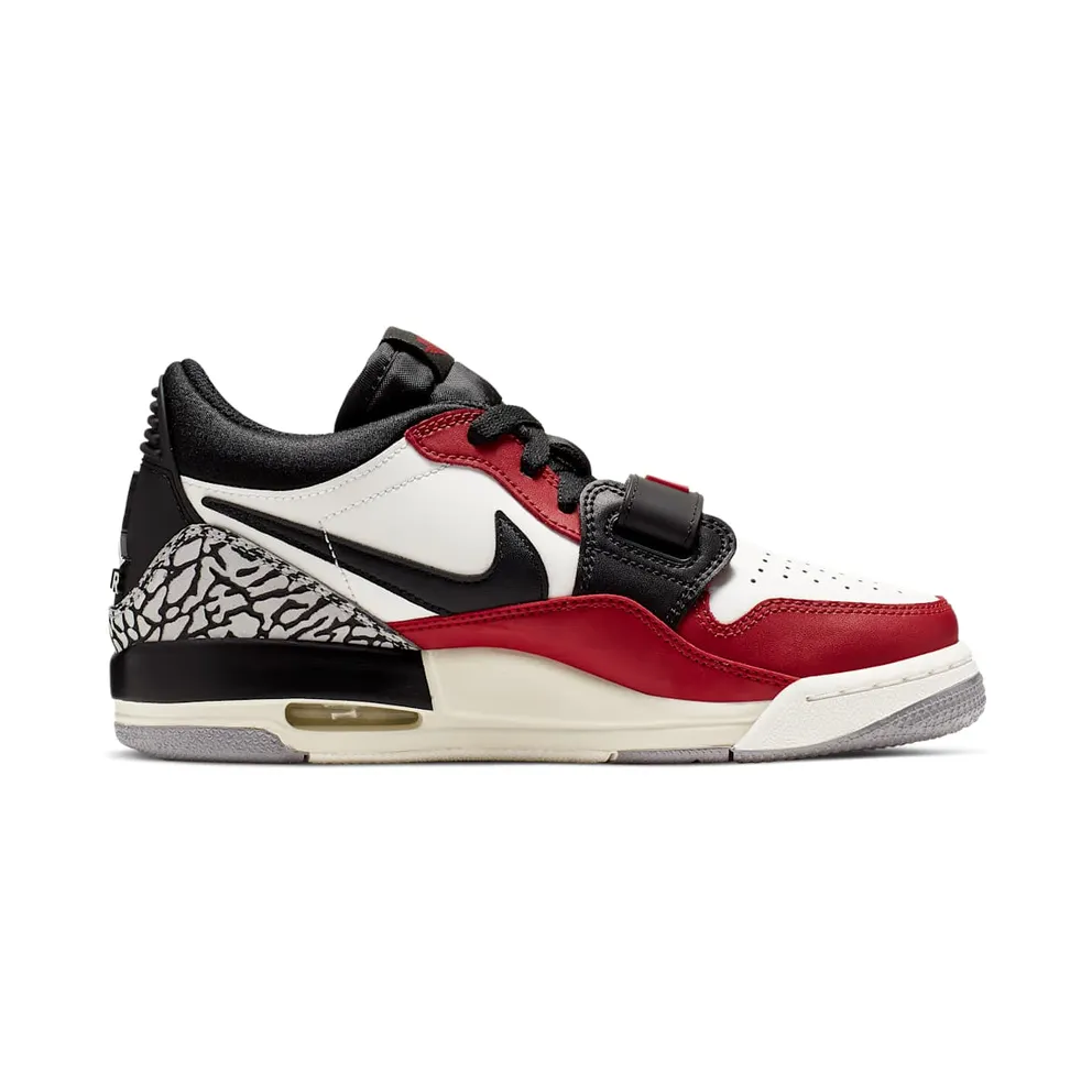 Jordan Legacy 312 Low Chicago (GS) Summit White/Black-Varsity Red-Sail (CD9054-106)