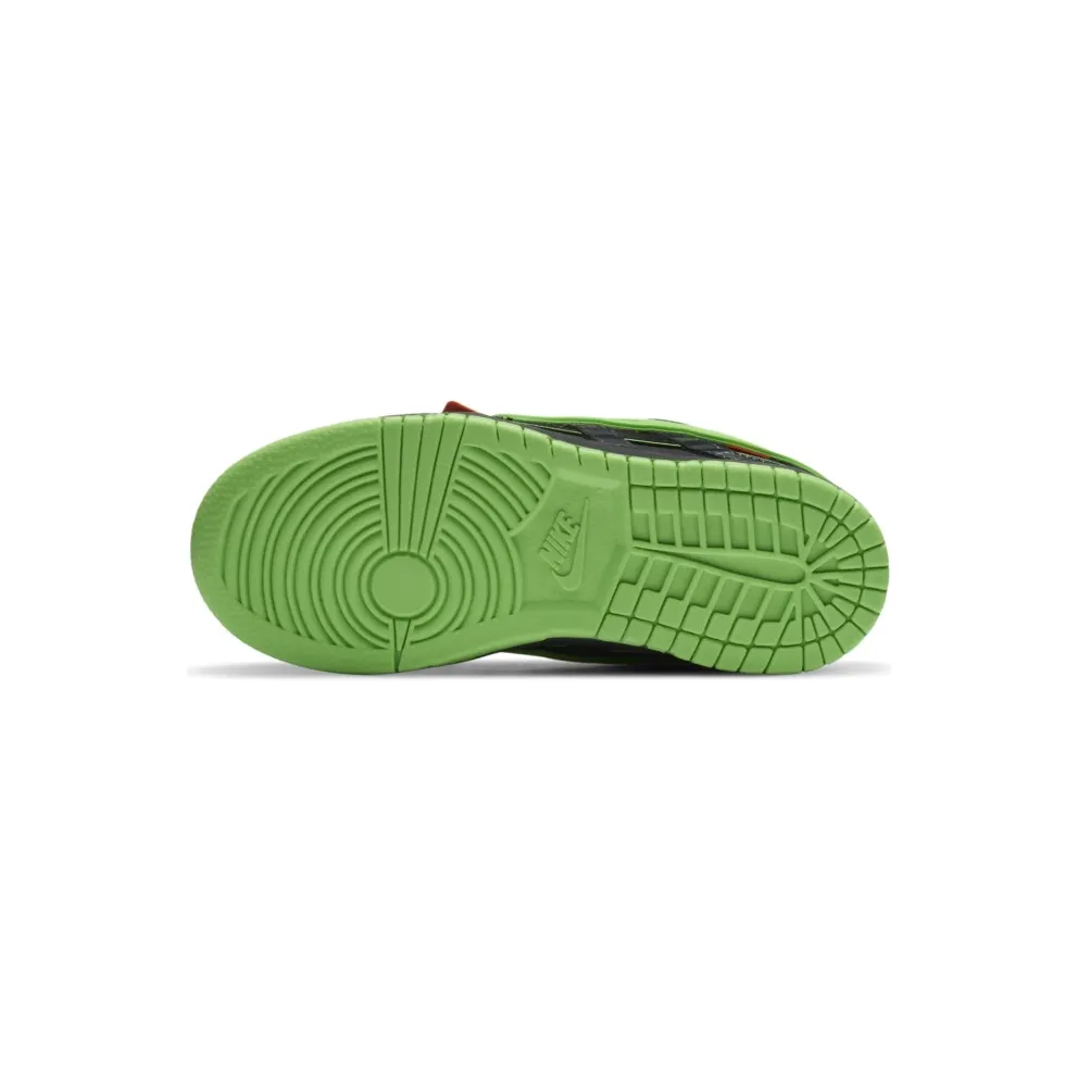Nike Air Rubber Dunk Off-White Green Strike (PS) Black/White-Green Strike (CW7410-001)