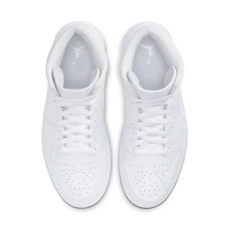Air Jordan 1 Mid Triple White 2.0 (2020) (554724-130)