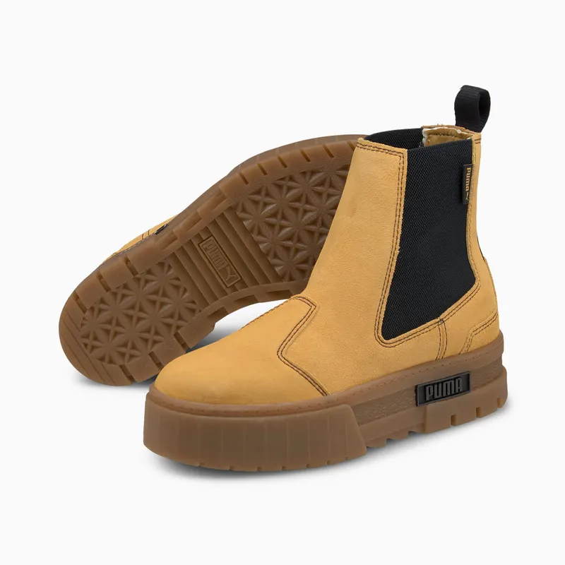 Puma Mayze Chelsea Suede Shoes Brown (382829-04)