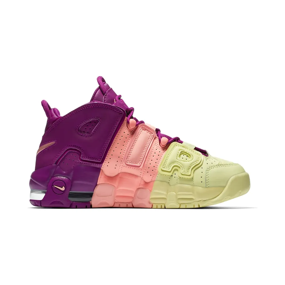 Nike Air More Uptempo Tri-Color Tint (GS) Citron Tint/Pink Tint-Night Purple (AV8237-800)