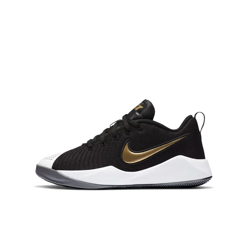 Nike Team Hustle Quick 2 Black Metallic Gold (GS) Black/Light Smoke Grey/White (AT5298-010)