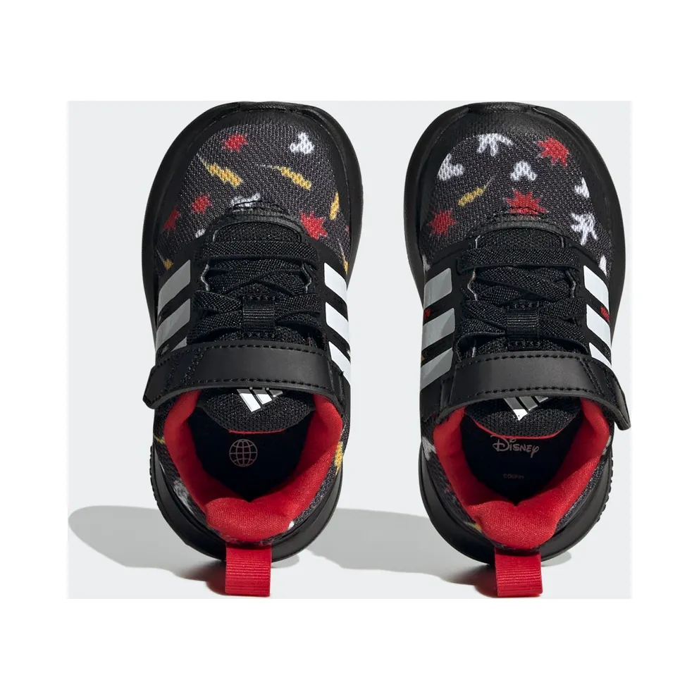 Adidas adidas x Disney FortaRun 2.0 Mickey Cloudfoam Sport Running Elastic Lace Top Strap Core Black / Bold Gold / Better Scarlet (HP8994)