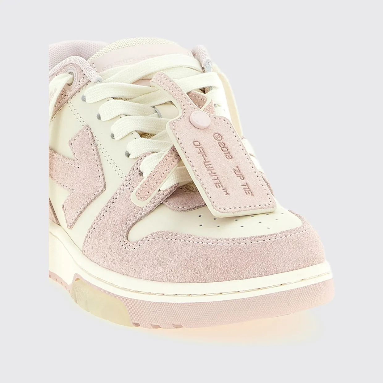 Off-White Out Of Office Suede Sneakers Pink (OWIA259S26LEA0040330) (3)