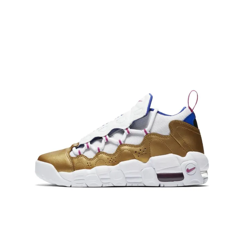 Nike Air More Money Peanut Butter & Jelly (GS) White/Fuchsia Blast-Metallic Gold (AH5215-101)
