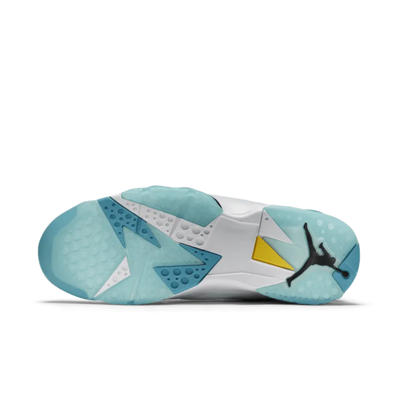 Jordan 7 Retro N7 White/Ice Cube Blue-Dark Turquoise-Black (744804-144)