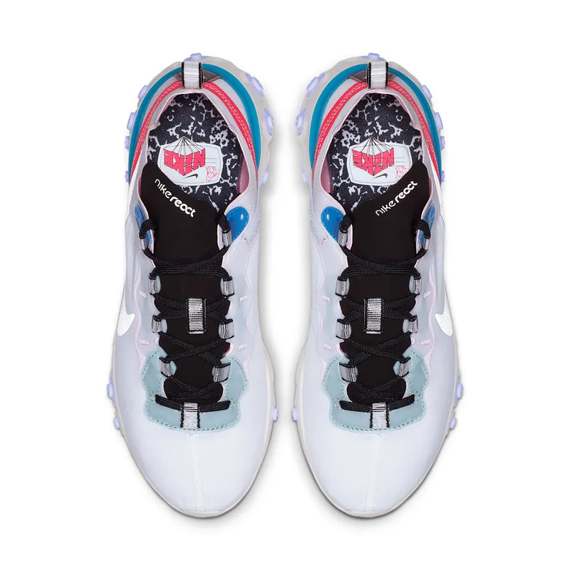 Nike React Element 55 Blue Hero (W) White/Silver-Phantom-Blue Hero-Red Orbit-Half Blue (CK4462-100)