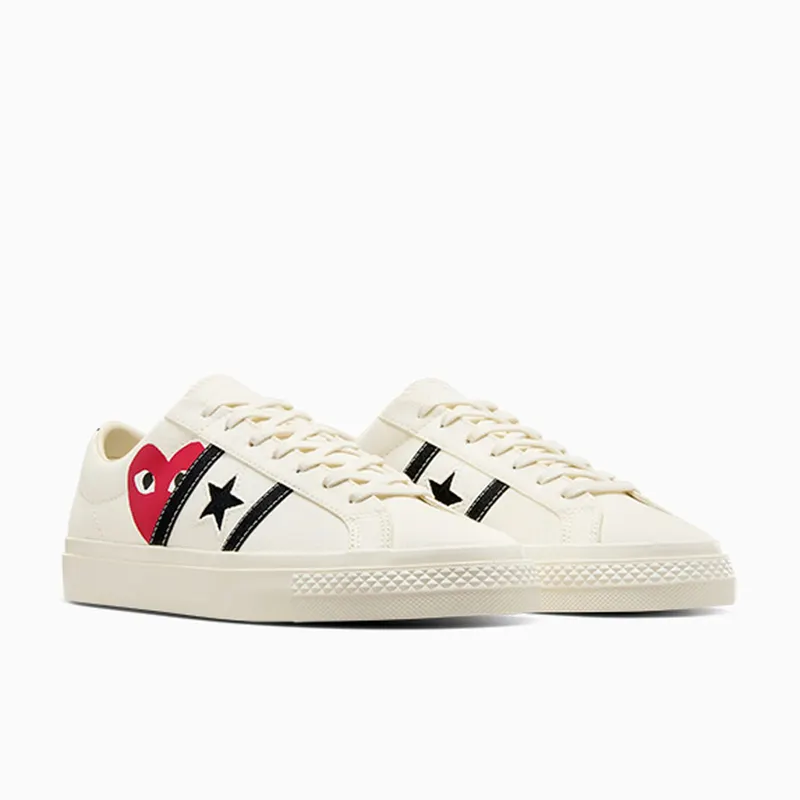 Converse x PLAY Comme des Garçons One Star Academy Pro Milk/Black/Red (A09878C)