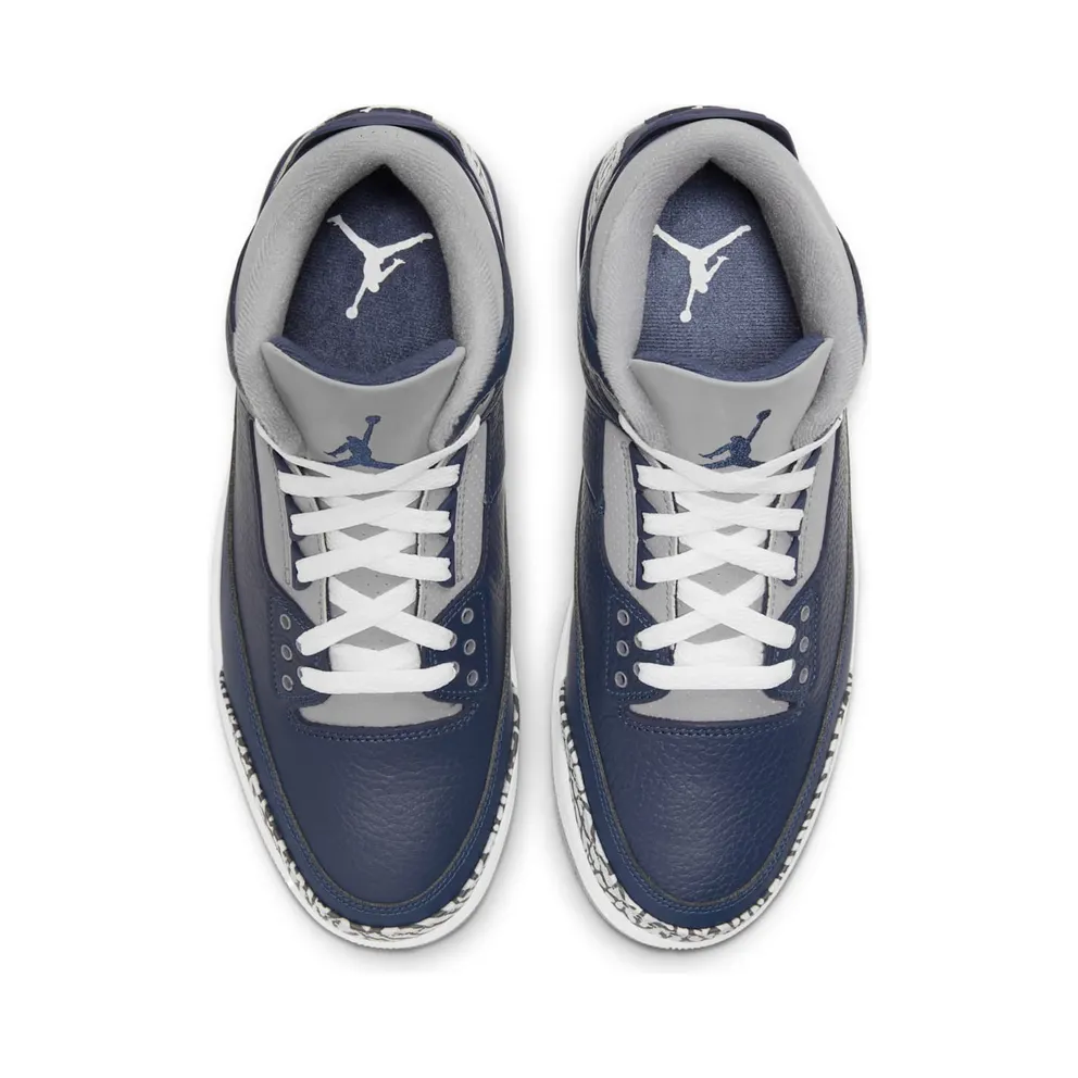 Jordan 3 Retro Georgetown (2021) Midnight Navy/Cement Grey-White (CT8532-401)