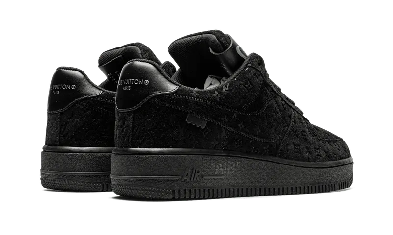 Nike Louis Vuitton Air Force 1 Low “Virgil Abloh – BLACK/BLACK” (1A9VD6)