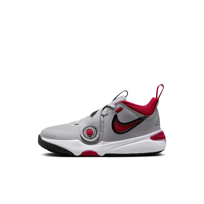 Nike Team Hustle D 11 Cement Grey Black White Gym Red (DV8994-006)