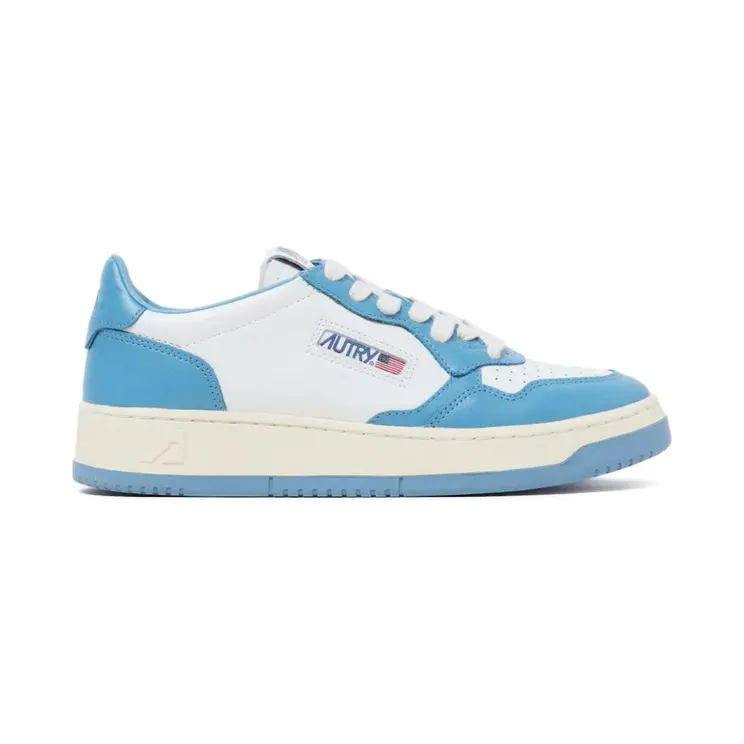 Autry Medalist Leather Low White Niagara (AULW-WB41)