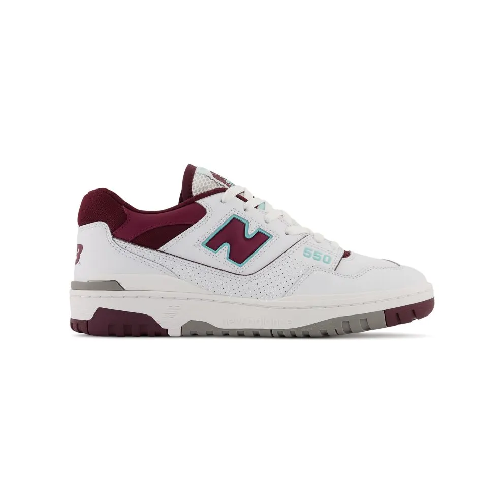 New Balance 550 White Bordeaux Red Grey (BB550WBG)