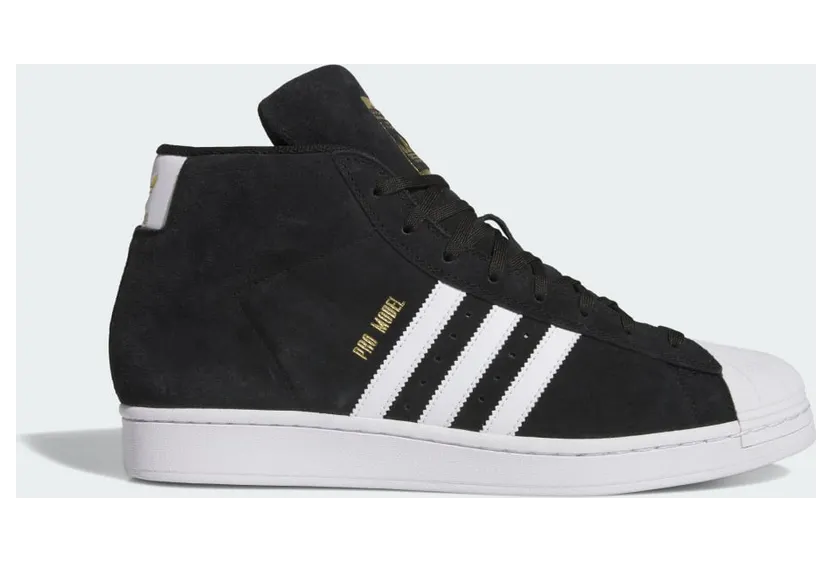Adidas Pro Model Mid Sportschoenen Core Black / Cloud White / Gold Metallic (JH8146)