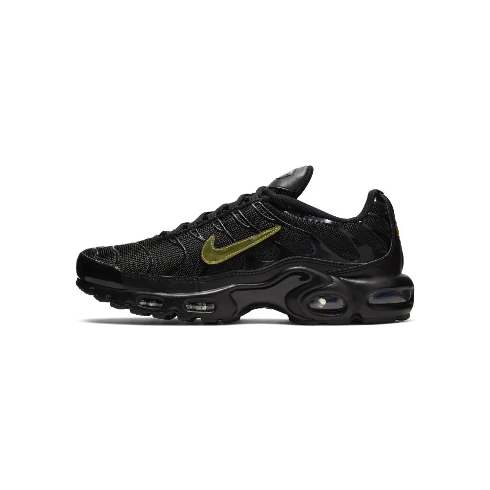 Nike Air Max Plus Removable Swoosh Black Black/Metallic Gold (CJ9696-001)
