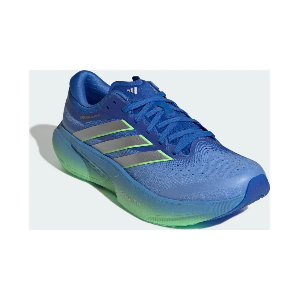 Adidas SUPERNOVA SOLUTION 3 Running Shoes Lucky Blue / Silver Metallic / Lime Burst (JR7399)
