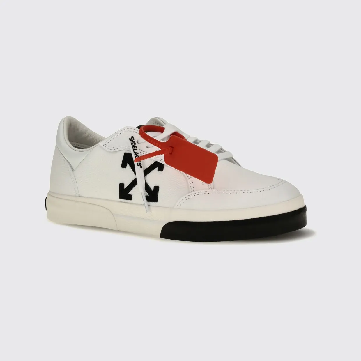 Off-White Vulcanized Grained Calfskin Sneakers with Arrow Logo White (M293C9L0020110)