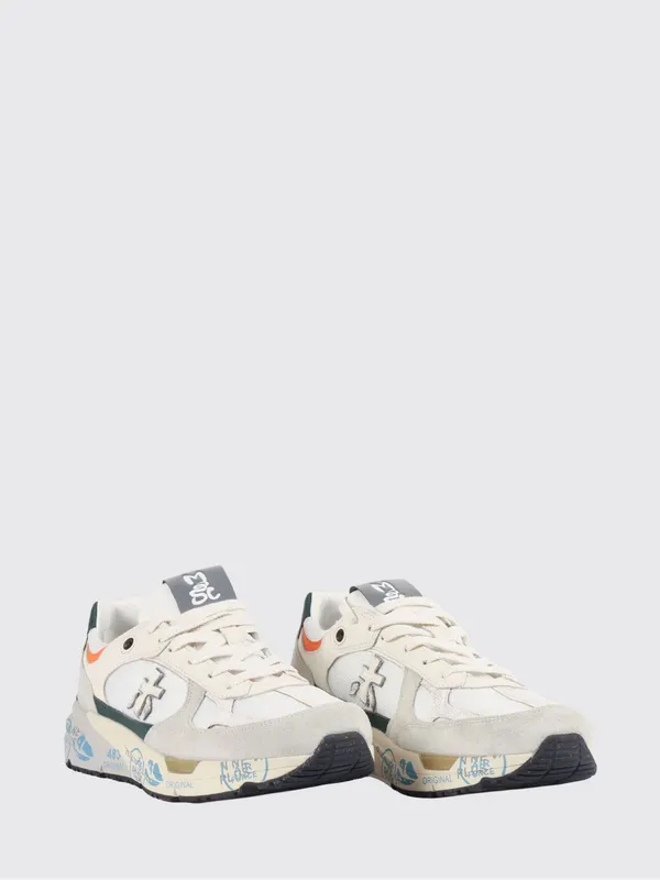 Premiata Mase Suede and Mesh Sneakers White 2 (MASE8111)