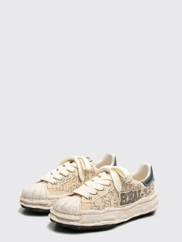 Maison Mihara Yasuhiro Blakey OG Used Effect Printed Cotton Canvas White (A16FW730WHITE)