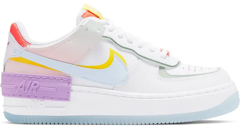 Nike Air Force 1 Shadow White Hydrogen Blue Purple (W) White/Hydrogen Blue-Purple (CW2630-141)