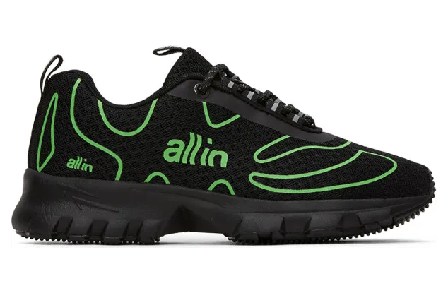 all in Black and Green Tennis Sneakers (TENNIS)