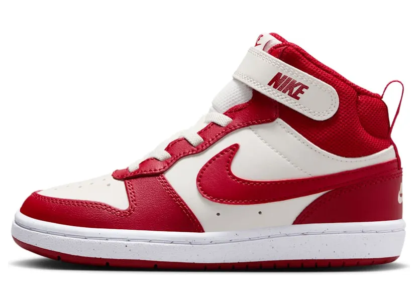 Nike Court Borough Mid 2 Sail White Gym Red (CD7783-124)