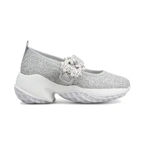 Roger Vivier Viv’ Run Babies Silver Crystal Buckle (RVW506380205PHB200)