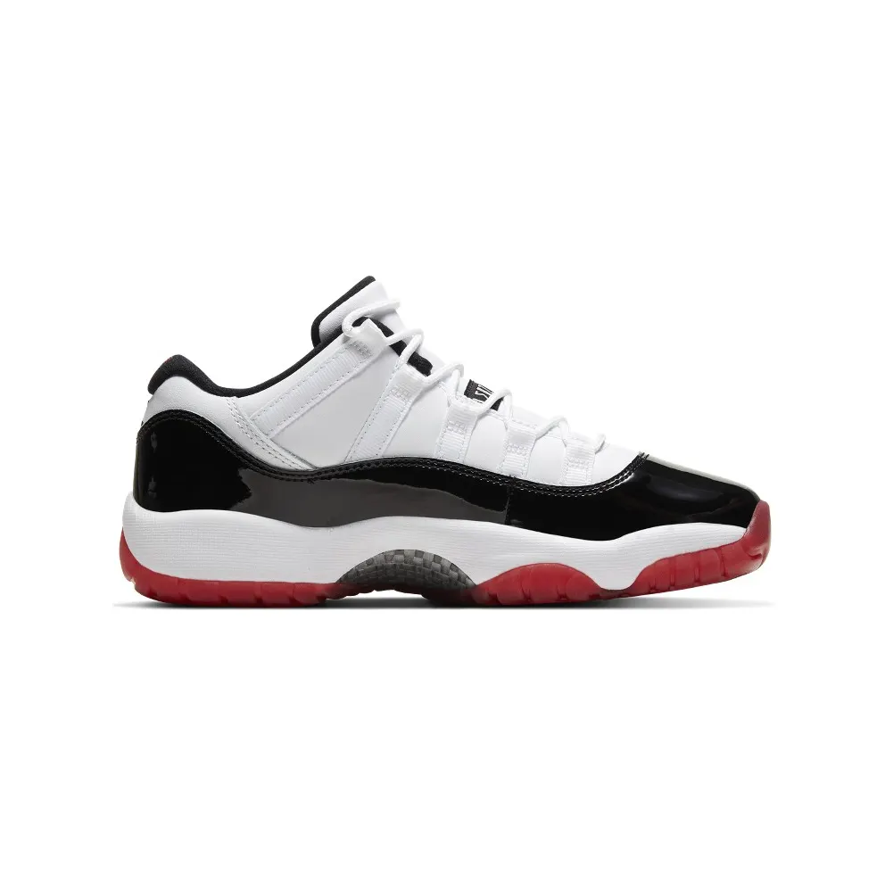 Air Jordan Nike AJ XI 11 Low Suede ‘White Bred’ (GS) (2020) (528896-160)