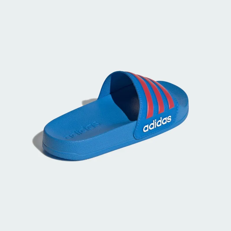 adidas Adilette Shower Slides Lucid Ray Blue Semi Lucid Red Off White (JS2524)