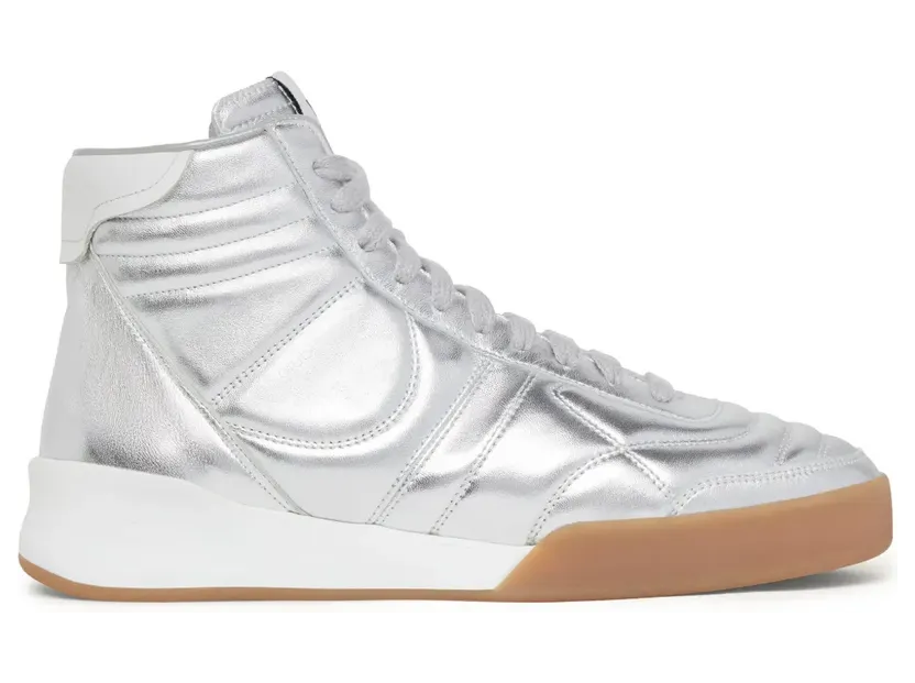 Courrèges Mid Club 02 leren “Silver” (323SSN012CR0036)