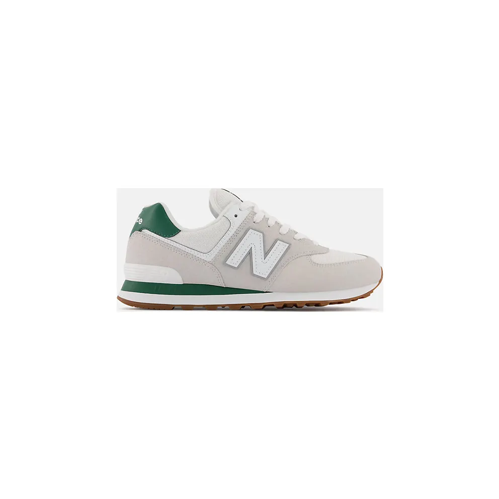 New Balance Gray & White 574 Sneakers (ML574TD2)