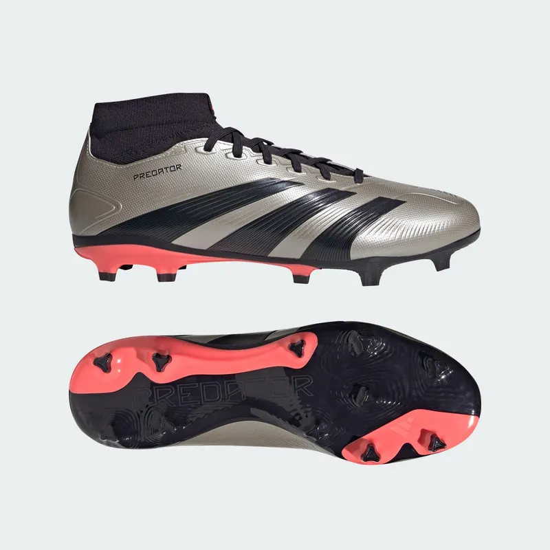 adidas Predator League Mid FG Platinum Metallic Aurora Black Turbo (IF6340)