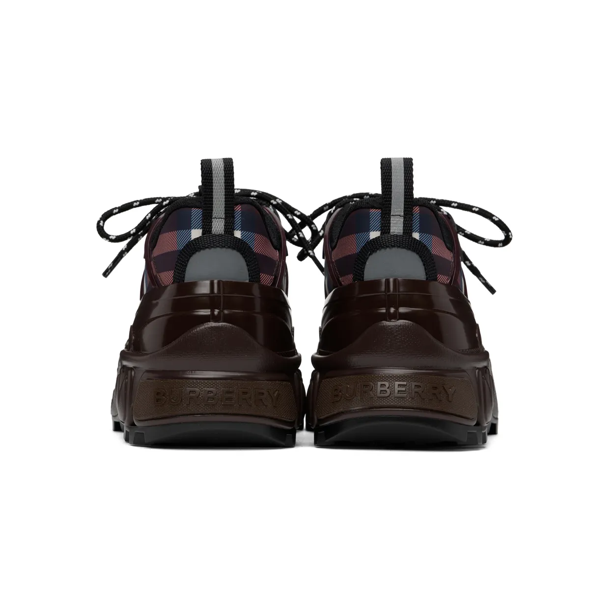 Burberry Burgundy Check Arthur Sneakers (8055586) (2)