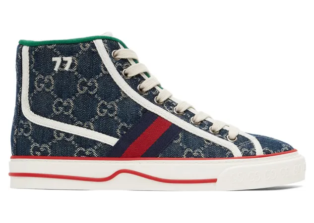 Gucci Blue Tennis 1977 High Sneakers (627838 2KQ90)