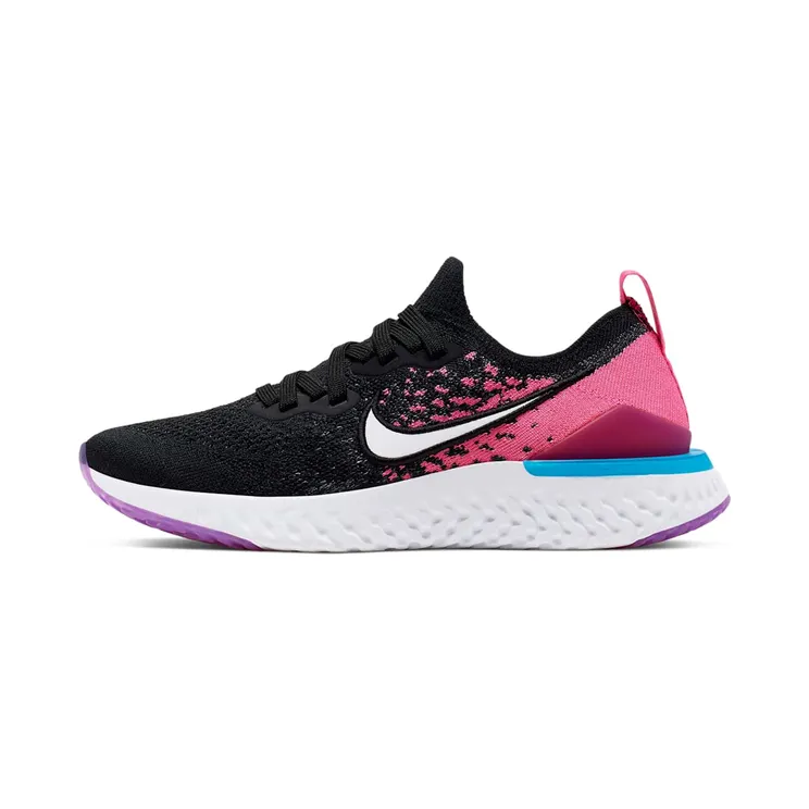 Nike Epic React Flyknit 2 “Black / Pink Blast / Vivid Purple / White” (AQ3243-016)