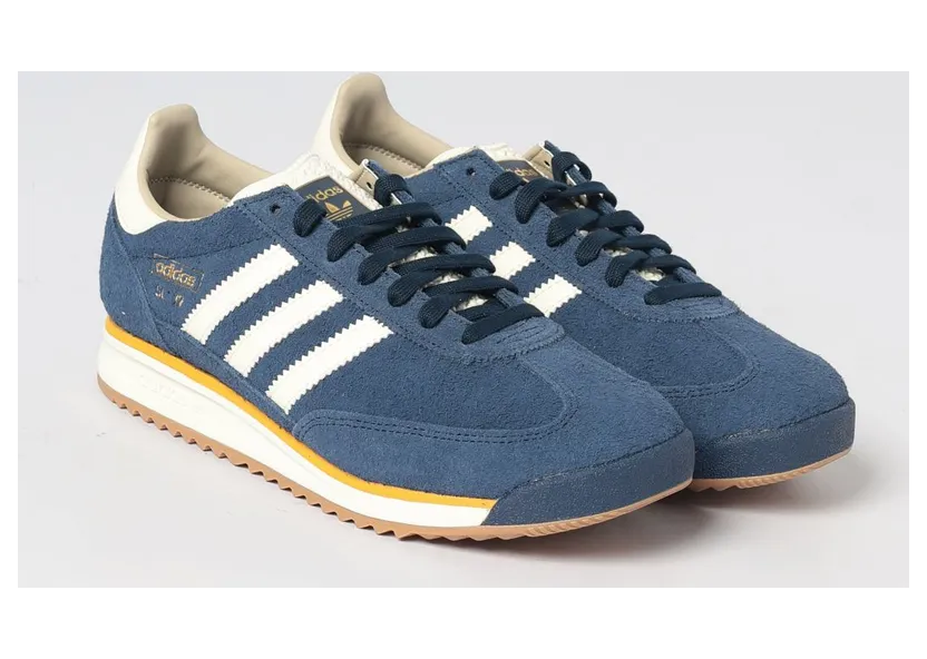 Adidas Originals SL 72 RS Suede Sneakers with Serrated Sole Navy (KH9673)