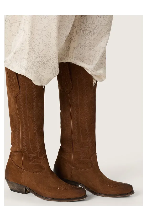 Golden Goose Wish Star Boots In Brown Leather With Laser-Engraved Pattern (GWF01138.F008814.55381) (3)