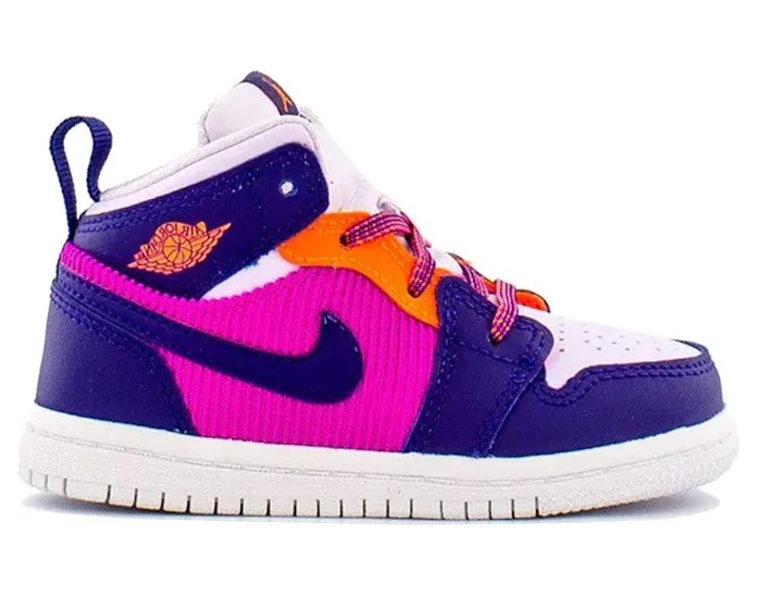 Jordan 1 Mid Fire Pink Barely Grape (644507-602)