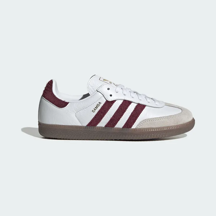 adidas Samba OG “Cloud White / Maroon / Gum” (LA0973)